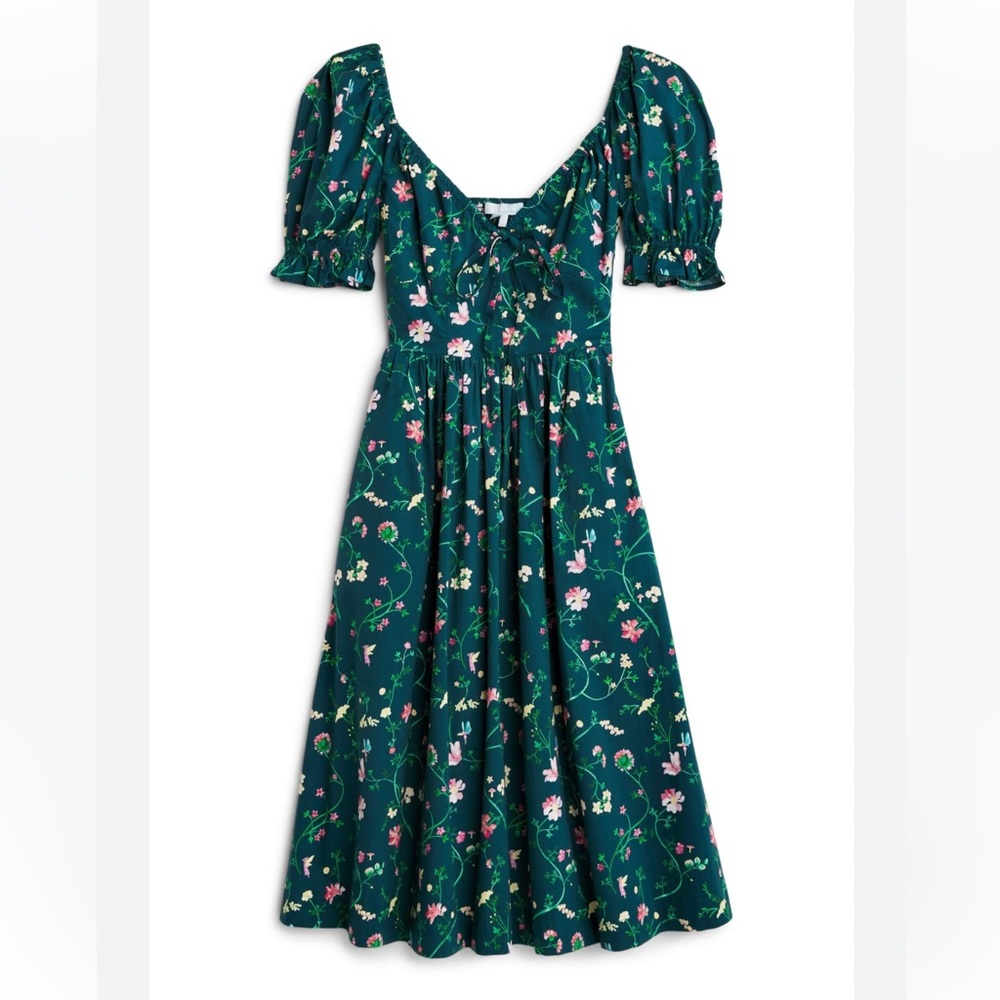 Floral Green Dress